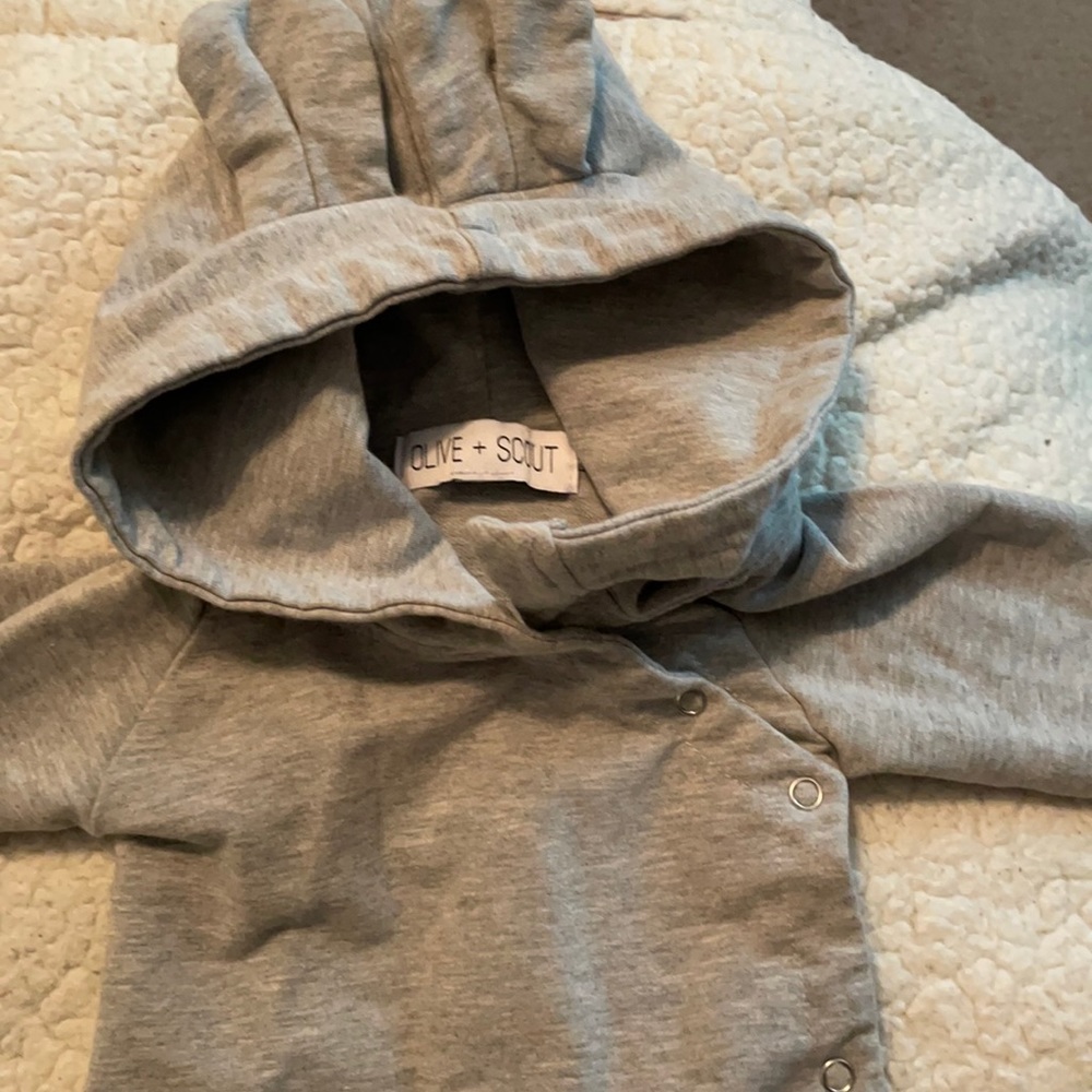 Gray Kids One Piece Bodysuit